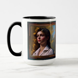 Mug Contempler l'avenir L'art conceptuel de l'IA par X
