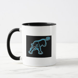 Mug Contour de la panthère noire W/Blue
