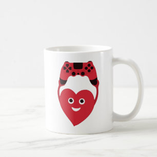 Mug Contrôleur De Jeu Gamer Et Un Geek Coeur