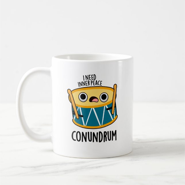 Mug Conundrum Fundy Drummer Drum Pun (Gauche)