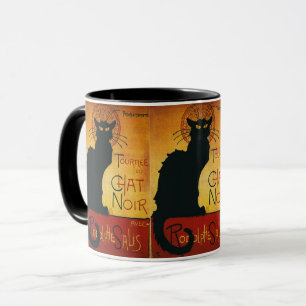 Mug Conversation Noir - Chat Noir Vintage Publicité fr
