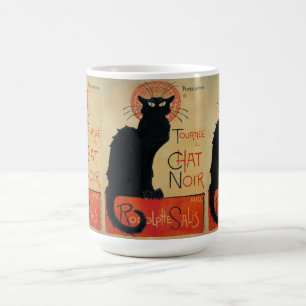 Mug Conversation vintage de Nouveau d'art Noir