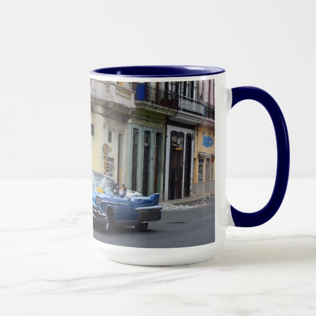 Mug Convertible bleu du Cuba Cadillac (Droite)
