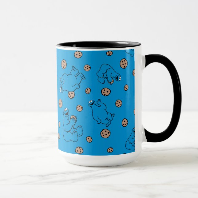 Mug Cookie Monster et Cookies Motif bleu (Droite)
