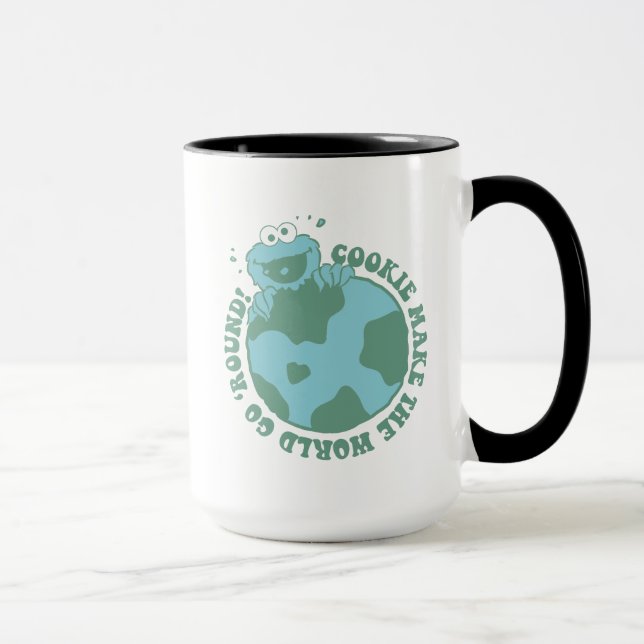 Mug Cookie Monster | Les cookies font tourner le monde (Droite)