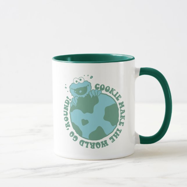 Mug Cookie Monster | Les cookies font tourner le monde (Droite)