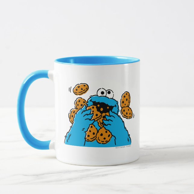 Mug Cookie Monster mangeant tous les cookies (Gauche)