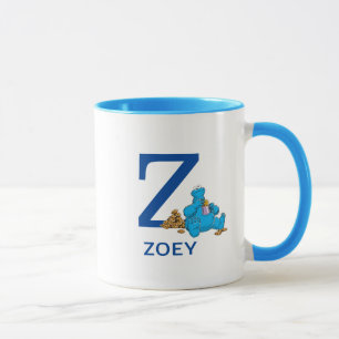 Mug Cookie Monster Manger Cookies Nom et monogramme Z