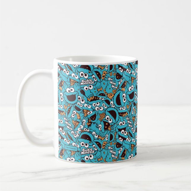 Mug Cookie Monster | Nom Nom Nom Nom Motif (Gauche)