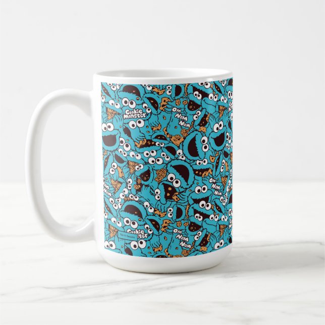 Mug Cookie Monster | Nom Nom Nom Nom Motif (Gauche)