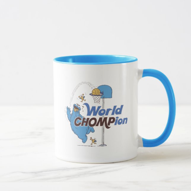 Mug Cookie Monster | Tirer sur des cerceaux de basket- (Droite)
