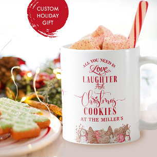 Mug Cookies de Noël personnalisés à - Votre texte -