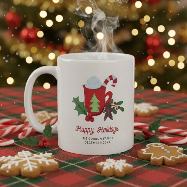 Mug Cookies et cacao Noël Fêtes sur mesure Cute (Créateur téléchargé)