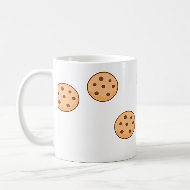 Mug cookies sur blanc (Gauche)
