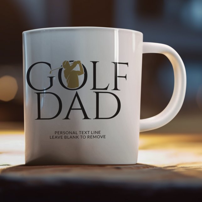 Mug Cool branché "GOLF DAD" Gold (Créateur téléchargé)