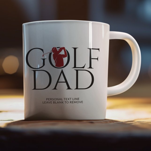 Mug Cool branché "GOLF DAD" Rouge (Créateur téléchargé)