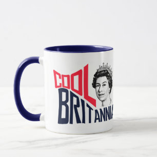 Mug Cool Britannia Reine Elizabeth HRH Né Royal