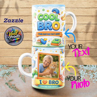Mug Cool Bro Photo Collage Yellow Ribbon