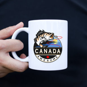 Mug Cool Canada Awesen Plein Air Pêche Crest