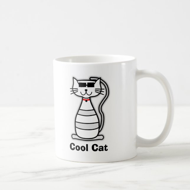 Mug Cool Chat mignon chatte de dessin animé chat avec  (Droite)