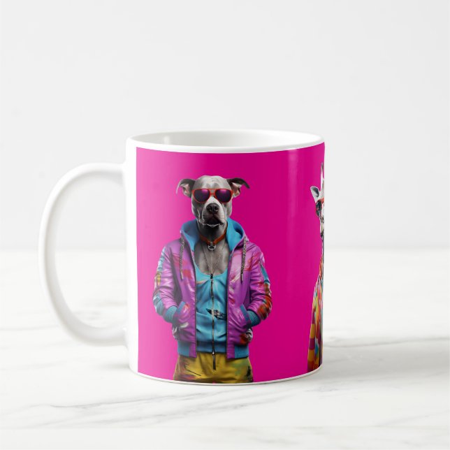 Mug Cool Crew – Colour-Pop Animal Squad Hot Pink (Gauche)