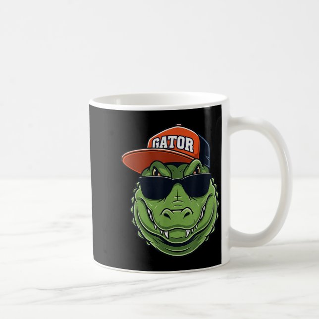 Mug Cool Crocodile Animal Gator Graphic With Cap And S (Droite)