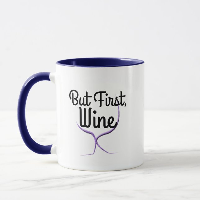 Mug Cool Drôle mais premier vin Humour Pun Cadeaux de  (Gauche)