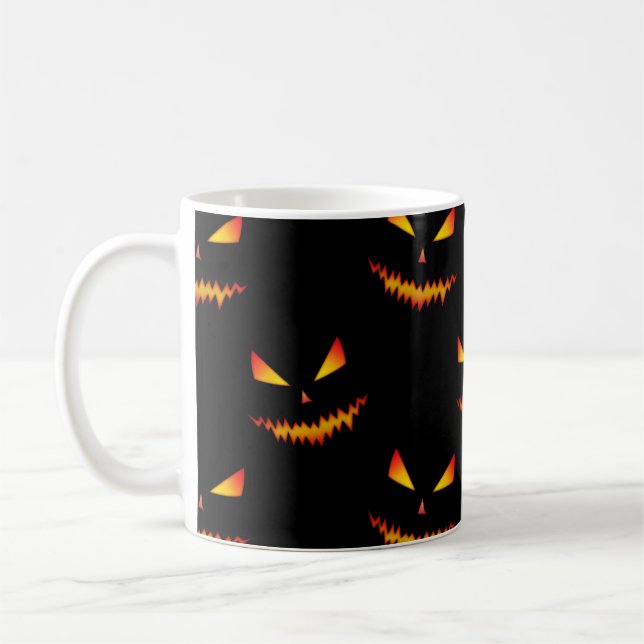 Mug Cool effrayant Jack O'Lantern visage motif d'Hallo (Gauche)