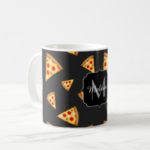 Mug Cool et amusante pizza tranches motif Monogram