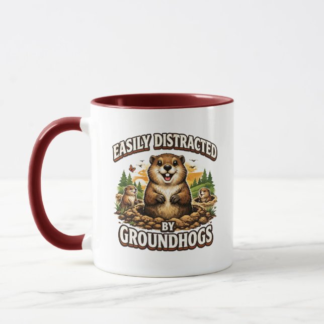 Mug Cool Groundhog Day Groundhog | Funny February (Gauche)