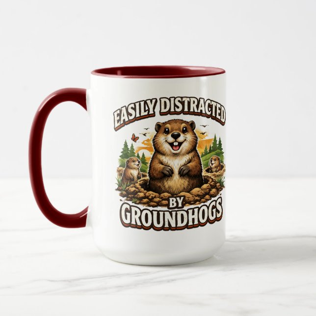 Mug Cool Groundhog Day Groundhog | Funny February (Gauche)