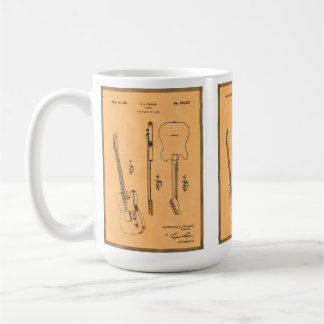 Mug Cool Guitare électrique Brevet Retro Art