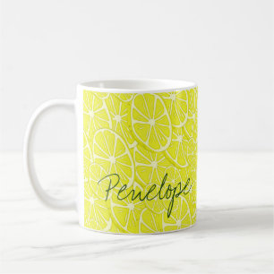Mug Cool Lemon Slices Motif Signature Ajouter votre no