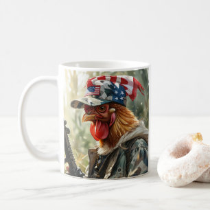 Mug Cool MAGA poulet avec pistolet Camouflage Casquett