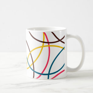 Mug Cool moderne, coloré, simple, cercles urbains tend