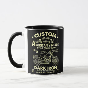 Mug Cool Motorcycle Co 1973 Anniversaire American Vint