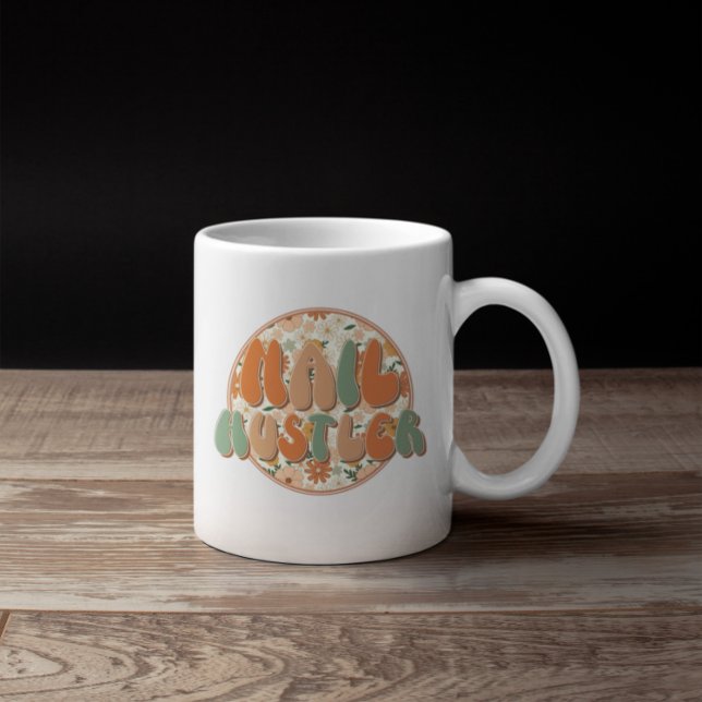 Mug Cool Nail Hustler Nail Salon Floral (Cool Nail Hustler Nail Salon Floral Coffee Mug)
