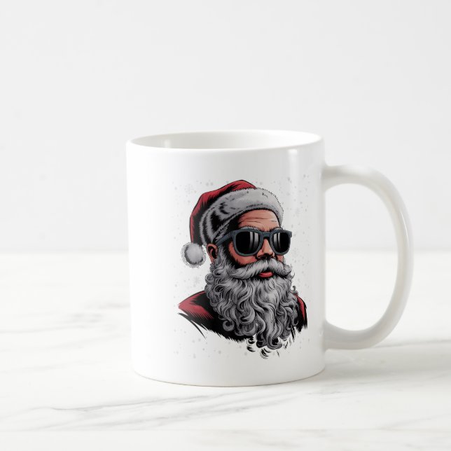 Mug Cool Père Noël Face Beard &amp ; Gles Christmas Fu (Droite)