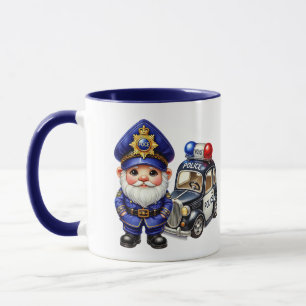 Mug Cool police gnome ajouter monogramme