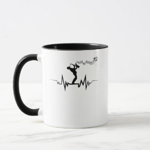 Mug Cool Saxophone Heartbeat Pour Musiciens