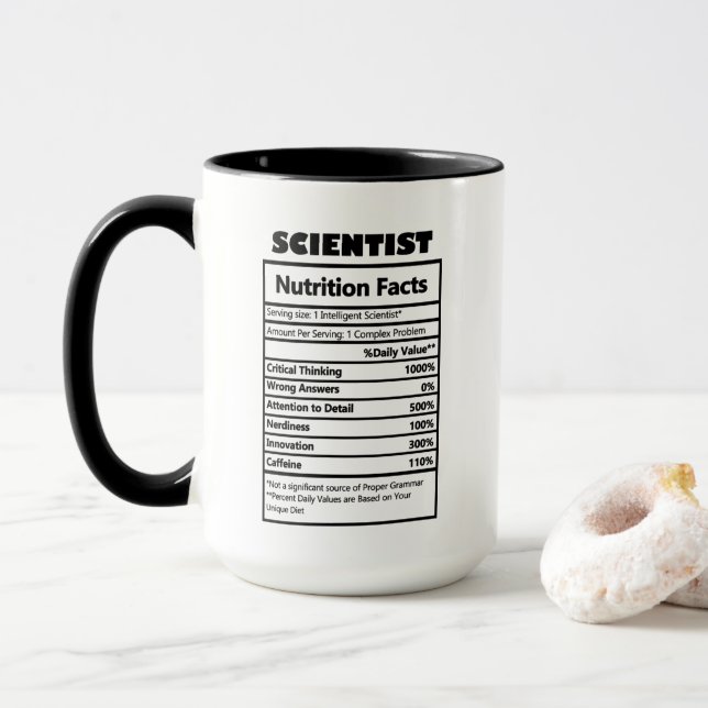 Mug cool Scientifique faits de travail (Avec donut)