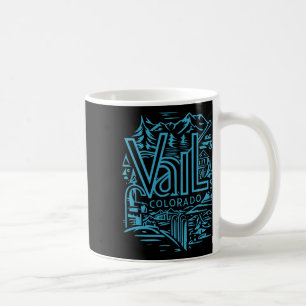 Mug Cool Ski Extérieur Souvenir Vintage Visiter Vail C