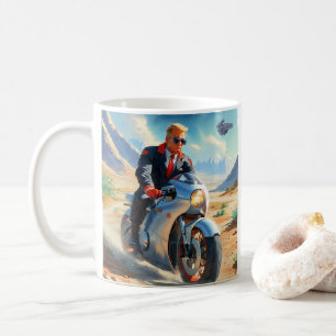 Mug cool Trump Motorcycle Alien Planète spatiale MAGA
