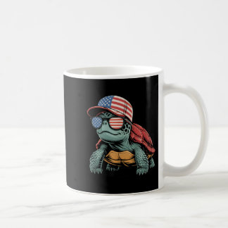 Mug Cool Turtle USA Drapeau Lunettes de soleil Indépen