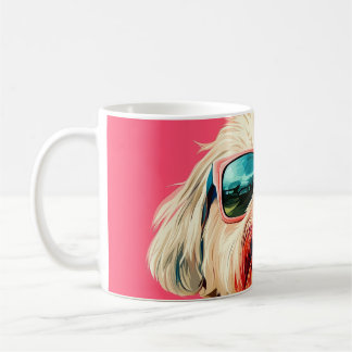 Mug Cool West Highland White Terrier dog with sunglass