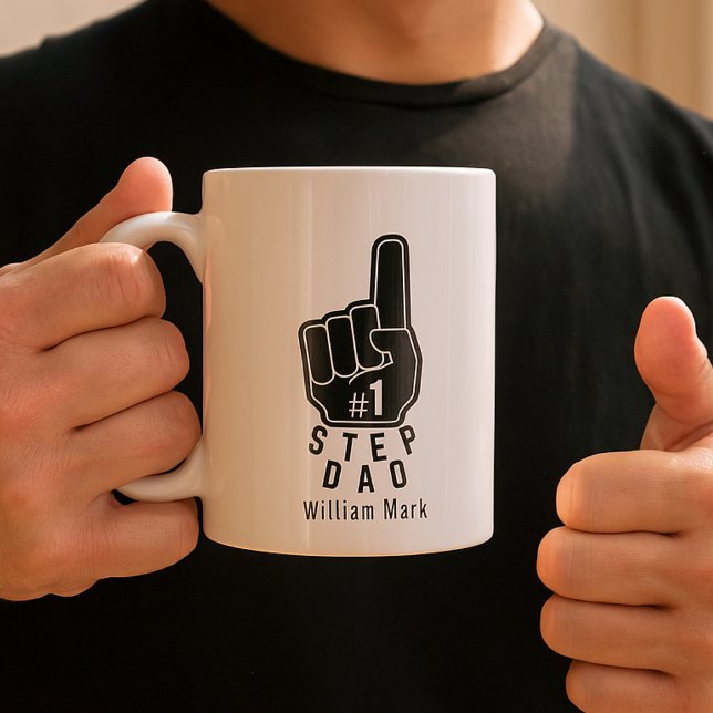 Mug Coolle personnalisé Numéro 1 Étape Papa (Créateur téléchargé)