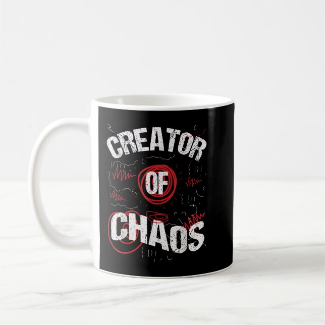 Mug Coordinateur Chaos Créateur Occupé papa ou maman E (Gauche)