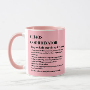 Mug Coordinateur Chaos Définition Bureau Photo Coworke