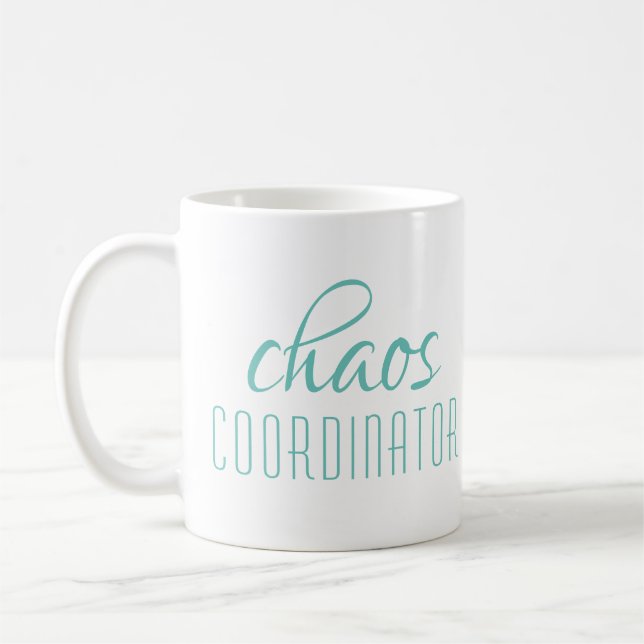 Mug Coordinateur du Chaos Script Turquoise (Gauche)