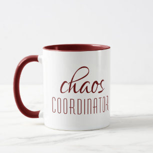 Mug Coordinateur du Chaos Texte typographique